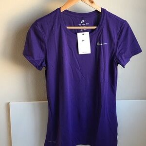Nike Women's Purple Tee with Silver Swoosh